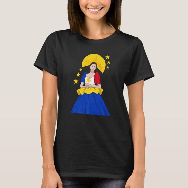 Camiseta Philippines Pinay Filipina Filipiniana Proud Woman (Frente)
