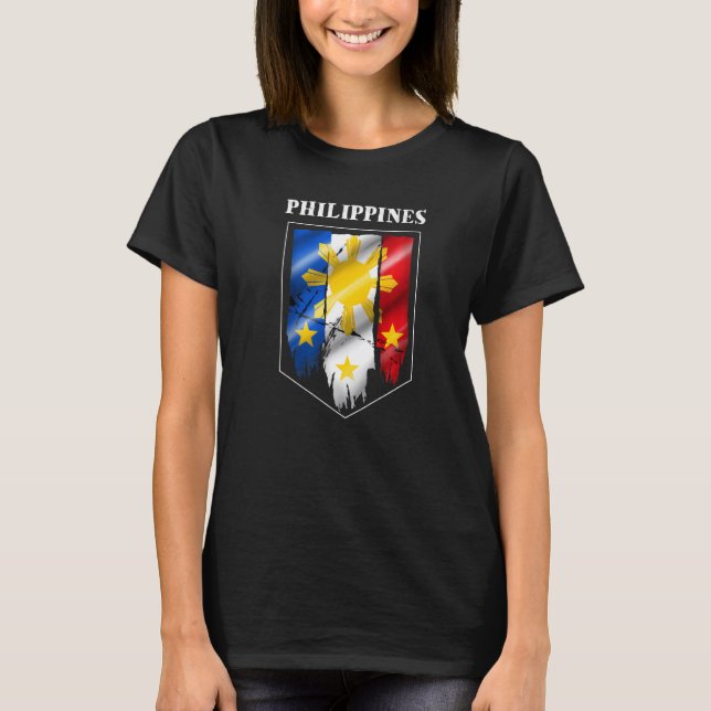 Camiseta Philippines Pinay Filipino Pride Country Flag Isla (Frente)
