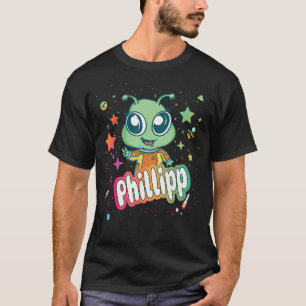 Camiseta PHILLIPP - Nome de Menino Bonito com Alienígena Bo
