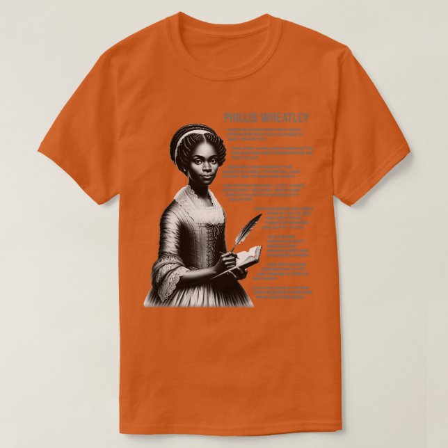 Camiseta Phillis Wheatley (Frente do Design)