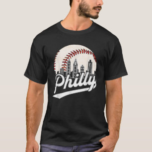 Camiseta Philly Cityscape Baseball Philadelphia Skyline Ret