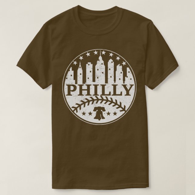 Camiseta Philly Fan Baseball Lover Philadelphia PA City Sky (Frente do Design)