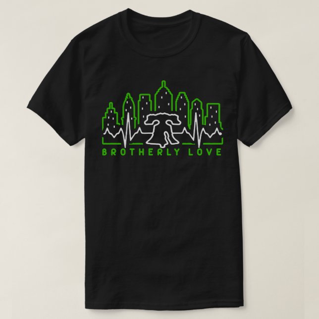 Camiseta Philly Fan Kelly Green White Philadelphia Brotherl (Frente do Design)