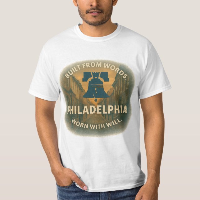 Camiseta Philly Value Tee - Construído A Partir De Palavras (Frente)