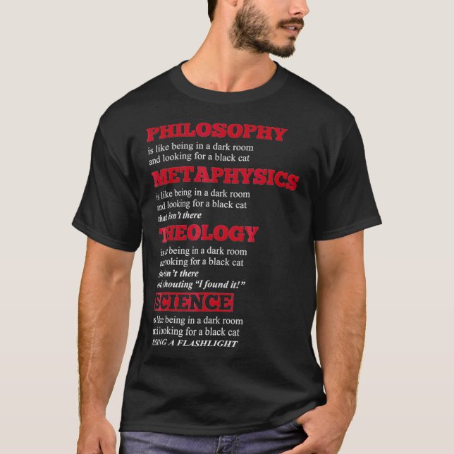 Camiseta Philosophy Metaphysics Theology Science Humor _2  (Frente)