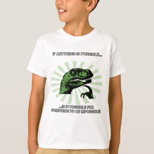 Camiseta Philosoraptor qualquer coisa é possível