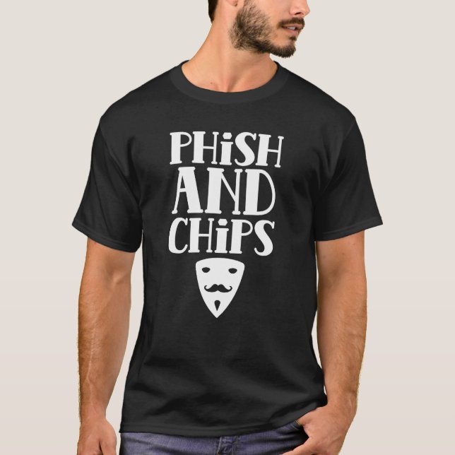 Camiseta Phish E Chips Computador Hackeando Hackers (Frente)