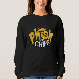 Camiseta Phish E Chips Engraçados Gráfico De Phishing