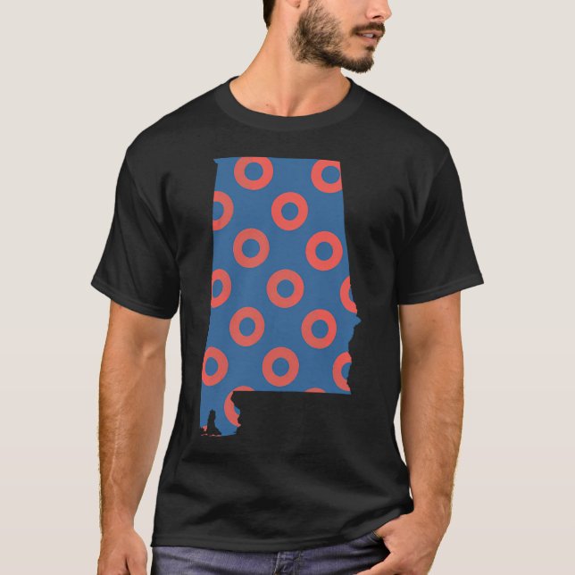 Camiseta Phish Fishman Donut Alabama Fã de Roupas e Acessór (Frente)