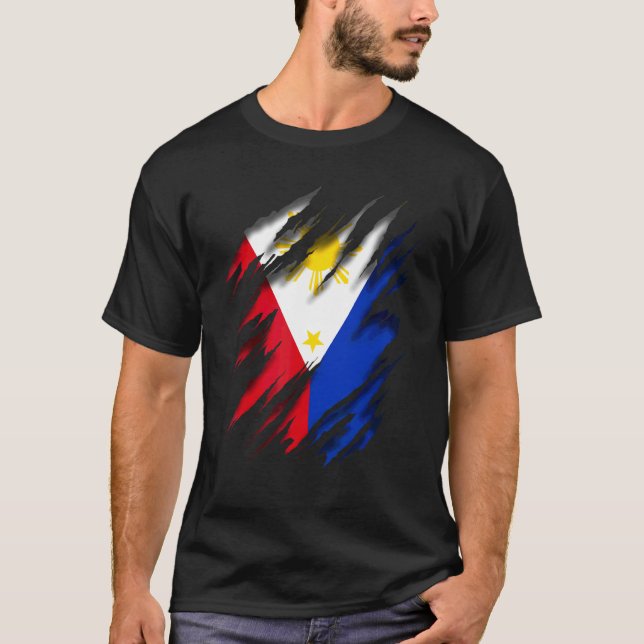 Camiseta Phl Ph Flag Filipinas (Frente)