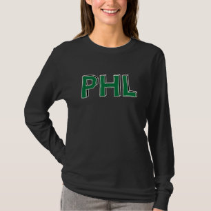 Camiseta PHL Philadelphia Abreviaturas em Verde