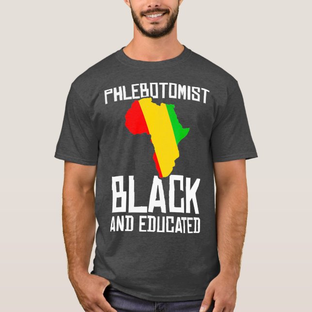 Camiseta Phlebotomist Atingiu Presentes de Flebotomia Negra (Frente)