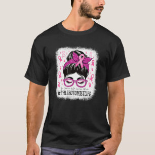 Camiseta Phlebotomist Em Outubro Vestimos Cancer Rosa
