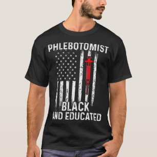 Camiseta Phlebotomist Info Black Phlebotomy Technician