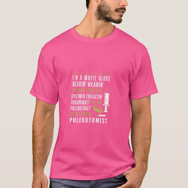 Camiseta Phlebotomist Phlebotomy Technician Enfermeira Enfe (Frente)