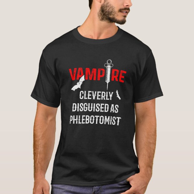 Camiseta Phlebotomist Vampire Phlebotomy Technician 1 (Frente)