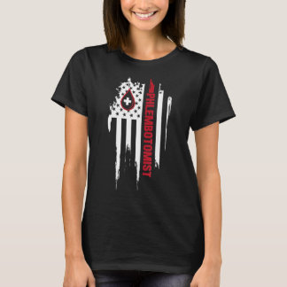 Camiseta Phlebotomist Vintage, Bandeira Americana, Dificult
