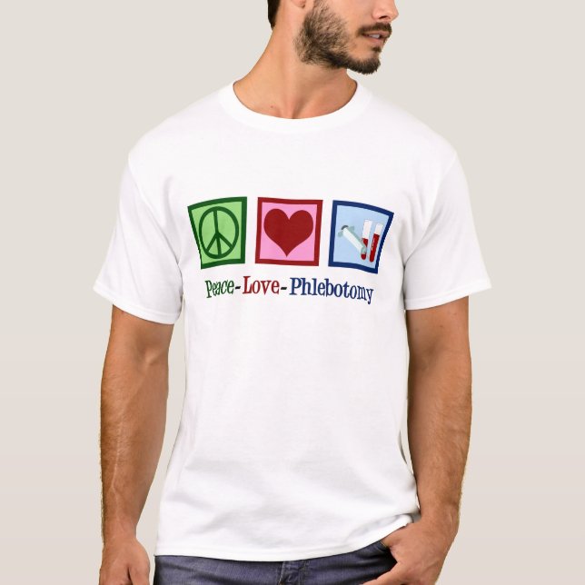 Camiseta Phlebotomy Peace Love (Frente)