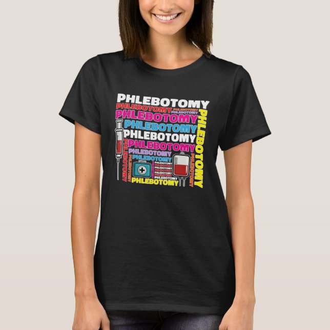 Camiseta Phlebotomy Phlebotomist Tech Blood Technician (Frente)