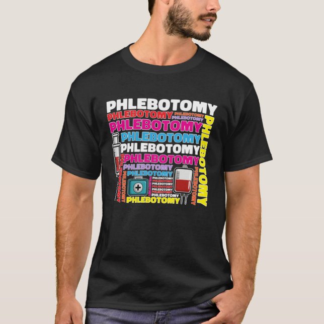 Camiseta Phlebotomy Phlebotomist Tech Blood Technician (Frente)