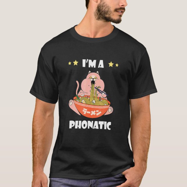 Camiseta Pho Bowl Cat Pho Sopa Comida Asiática Pho Comida V (Frente)