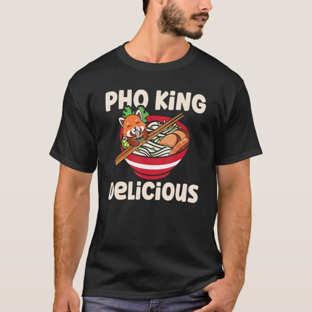 Camiseta Pho King Delicious Pho Soup Cat (Frente)