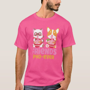 Camiseta Pho Soup Amigos Pho Ever Gatos Comendo Pho
