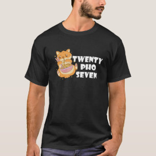 Camiseta Pho Twenty Cat Pho Tigela de Sopa de Macarrão Viet