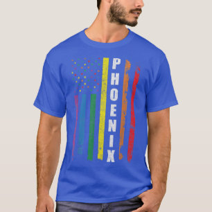 Camiseta Phoeni Us American Flag Rainbow Gay LGBT Pride Mon