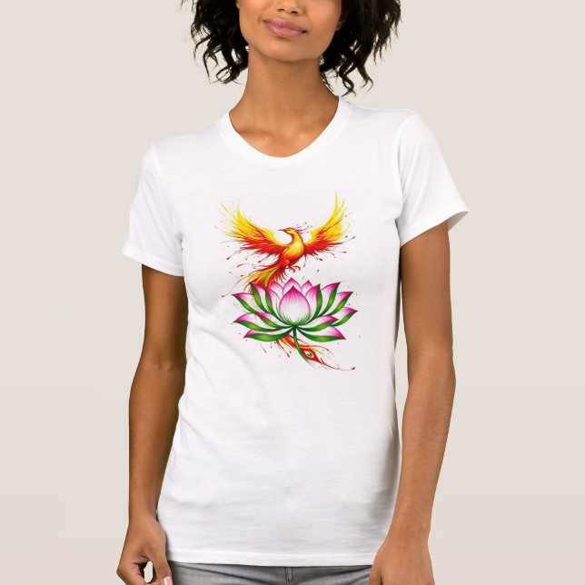Camiseta Phoenix and Lotus Rebirth (Frente)