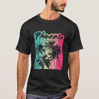 Camiseta Phoenix | Anos 80 Retro Palm Trees Fênix Vacinada