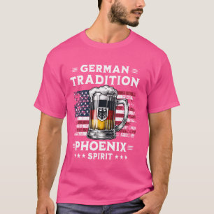 Camiseta Phoenix Beer Driinking American Flag Eagle Alemão