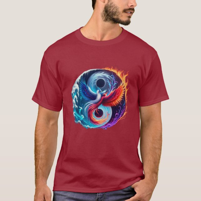 Camiseta Phoenix & Dragon Yin Yang  (Frente)