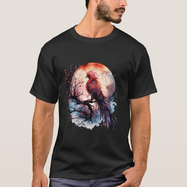 Camiseta Phoenix Fire Phoenix Bird Mythic Bird Moon Sakur (Frente)