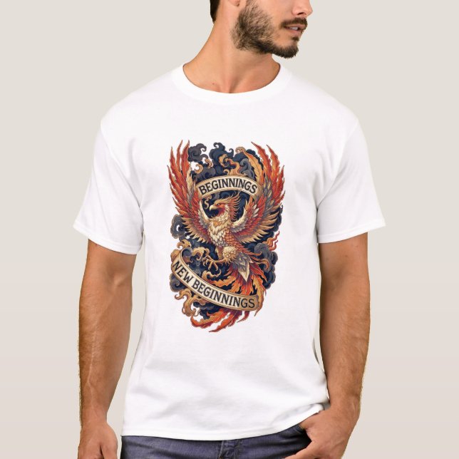Camiseta Phoenix New Year T-Shirt, Premium Mythology (Frente)