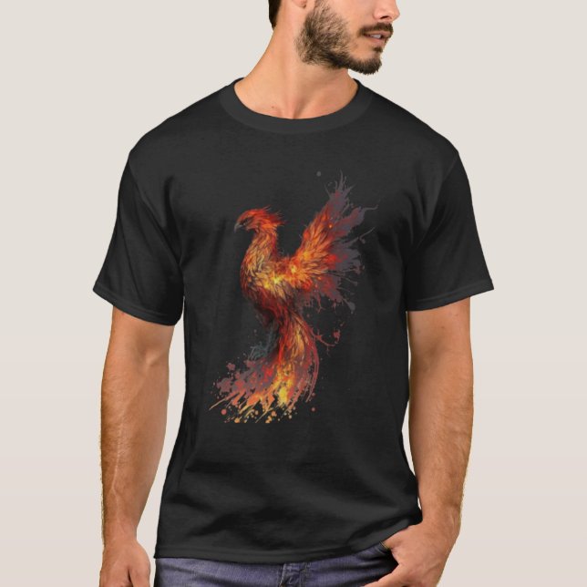 Camiseta Phoenix Rising From Ashes Resurrection Rebirth New (Frente)