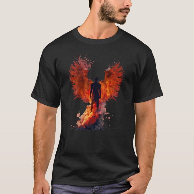 Camiseta Phoenix Rising Wings Resurrection Rebirth New Begi (Frente)