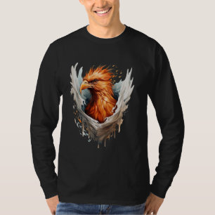 Camiseta Phoenix Wall Trabalho de arte Firebird Mythic Bird