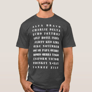 Camiseta Phonetic Military Alphabet Graphic