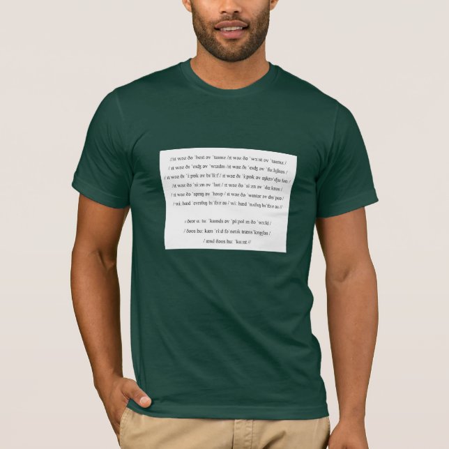 Camiseta Phonetic transcription (Frente)
