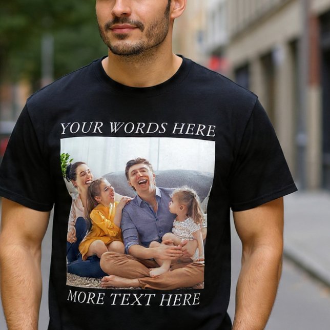 Camiseta Photo Memory Custom Tee with Your Text (Criador carregado)