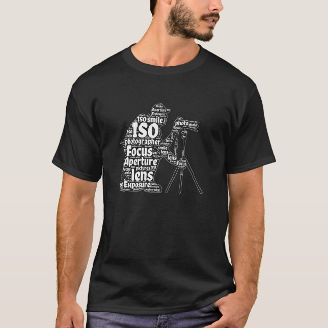 Camiseta Photographer Word Cloud Camera Cameraman Photograp (Frente)