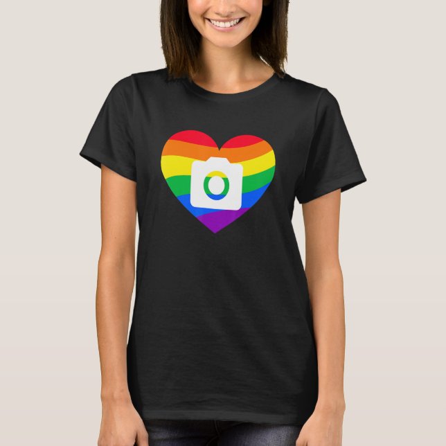 Camiseta Photography Lover, Photographer Gift, Rainbow Came (Frente)