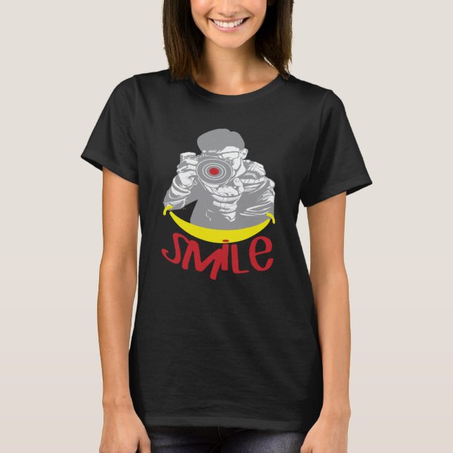Camiseta Photography Smile Cheerful Photography Illustratio (Frente)