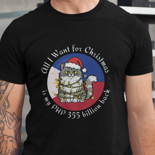Camiseta PHP 355 Bilhões de Natal Filipinas Corrupção (Criador carregado)