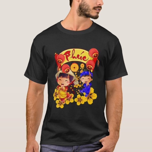 Camiseta Phuc Loc Tho 2022 Vietnamita Tet Boy Kid Luna (Frente)