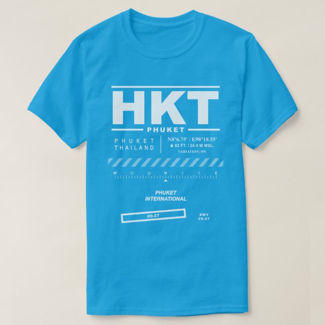 Camiseta Phuket International Airport HKT T Shirt (Frente do Design)
