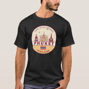 Camiseta Phuket Thailand City Skyline Emblem