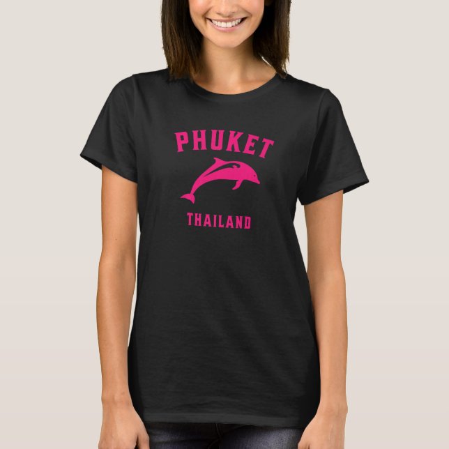 Camiseta Phuket Thailand Dolphin Design Premium (Frente)