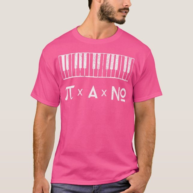 Camiseta Pi A No Music Design - Funny Piano (Frente)